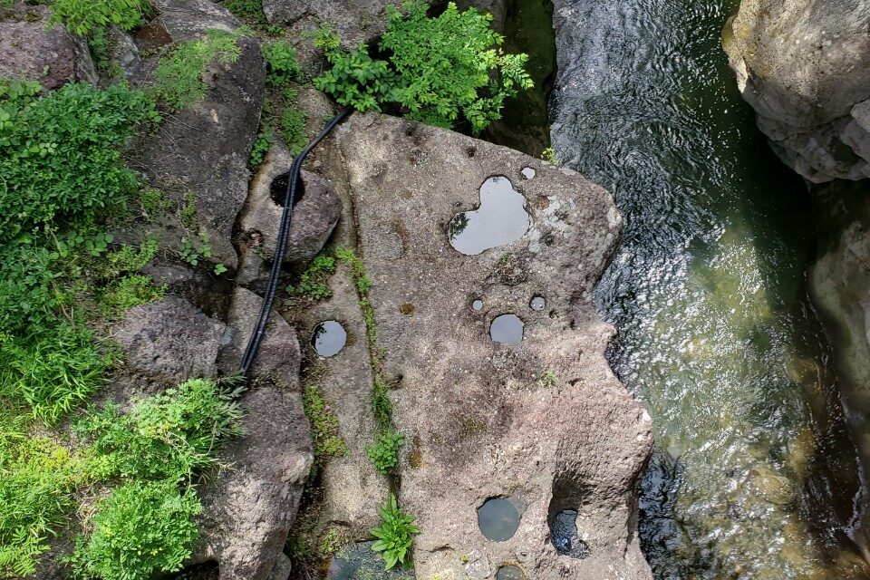 磊々峡　覗き橋♡ハート